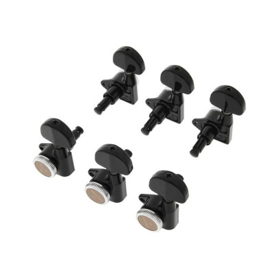 Gotoh SG301-20 MG-T Sada Uzamykateľných Ladiacich Mechanik pre Gitaru 3R+3L Čierna